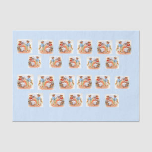 Viktorianische gekleidete Kittykatzenfamilie Seidenpapier