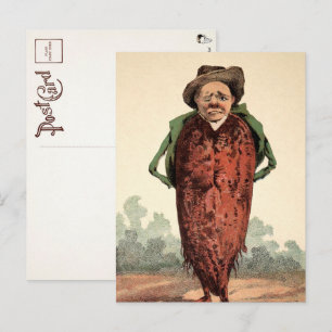 Viktorianische Gemüsemann-Postkarte Postkarte