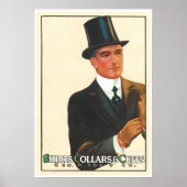 Viktorianische Gentleman Ad Shirts Art Print Poste Poster (Vorne)