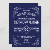 Viktorianische Gerahmte Ära, Mördermysterium Gebur Einladung (Vorne/Hinten)