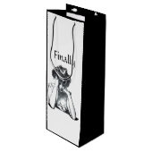 Viktorianische Gibson Girl Ich brauche etwas Lusti Geschenktüte Für Weinflaschen (Vorderseite Schrägansicht)