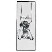 Viktorianische Gibson Girl Ich brauche etwas Lusti Geschenktüte Für Weinflaschen (Vorderseite)