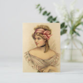 Viktorianische Gibson Girl Postcard Postkarte (Stehend Vorderseite)