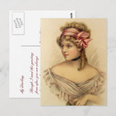 Viktorianische Gibson Girl Postcard Postkarte (Vorne/Hinten)