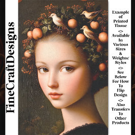 Viktorianische Girl Crown Foliage + Frucht BF4 Dec Seidenpapier