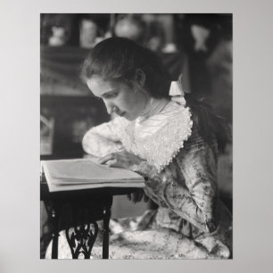 Viktorianische Girl Reading Poster