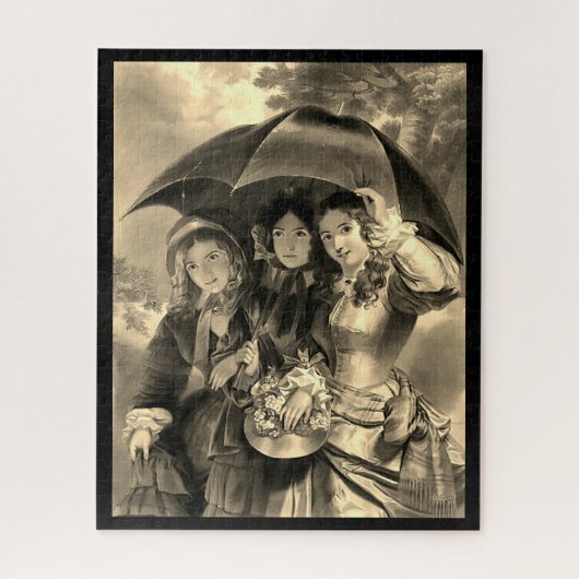 Viktorianische Girls Regenschirm Puzzle (Vertikal)