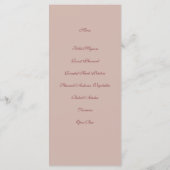 Viktorianische Goddess-Karte im Rose-Menü Menükarte (Rückseite)