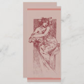 Viktorianische Goddess-Karte im Rose-Menü Menükarte (Vorne/Hinten)