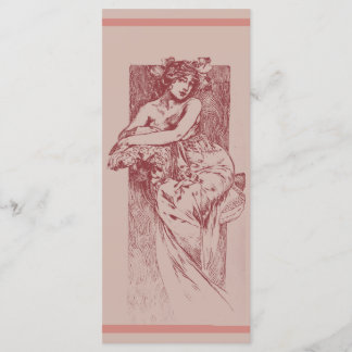 Viktorianische Goddess-Karte im Rose-Menü Menükarte