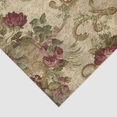 Viktorianische Gold-Rollen und Rote Rosen Seidenpapier (Ausschnitt)