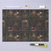 Viktorianische Gothic Dollshouse Dark Academia Seidenpapier (Handwerk)