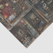 Viktorianische Gothic Dollshouse Dark Academia Seidenpapier (Detail)