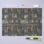 Viktorianische Gothic Dollshouse Dark Academia Seidenpapier (Handwerk)