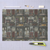 Viktorianische Gothic Dollshouse Dark Academia Seidenpapier (Handwerk)