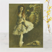 Viktorianische Gothic Fairy Große Grüße Karte (Gelbe Blume)