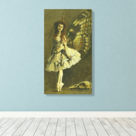 Viktorianische Gothic Fairy Wrapped Canvas Leinwanddruck (Insitu (Holzboden))