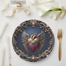 Viktorianische Gothic-Hochzeitskollektion Pappteller