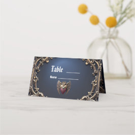 Viktorianische Gothic-Hochzeitskollektion Platzkarte