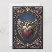 Viktorianische Gothic-Hochzeitskollektion Save The Date (Rückseite)