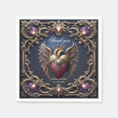 Viktorianische Gothic-Hochzeitskollektion Serviette (Vorderseite)