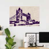 VIKTORIANISCHE GOTHISCHE TOWER-BRÜCKE - LONDON POSTER (Heimbüro)