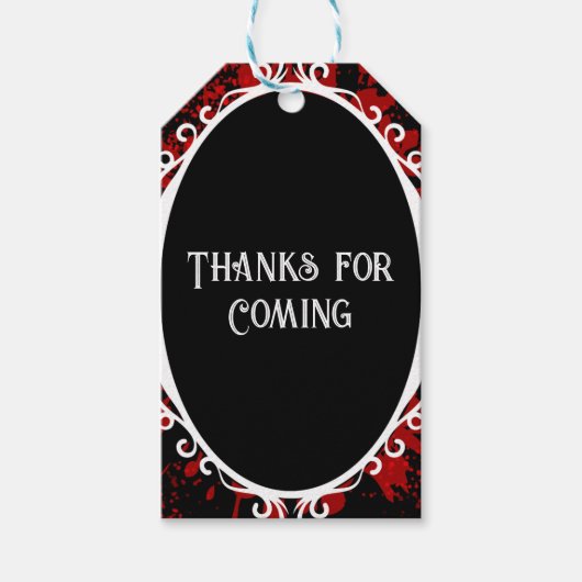 Viktorianische gotische Blutspatter-Vampir-Hochzei Geschenkanhänger (Vorderseite)