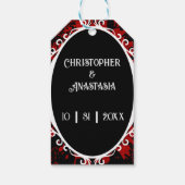 Viktorianische gotische Blutspatter-Vampir-Hochzei Geschenkanhänger (Rückseite)