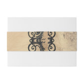 Viktorianische gotische Elegance Einladung Bündner Einladungsbanderole (Rückseitenbeispiel)