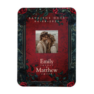 Viktorianische gotische Elegance Hochzeit speicher Magnet