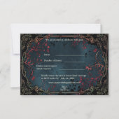 Viktorianische gotische Elegance Wedding RSVP Card Dankeskarte (Vorderseite)