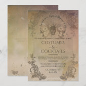 Viktorianische Gotische Halloween-Kostüme & Cockta Einladung (Vorne/Hinten)