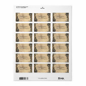 Viktorianische Gotische Hochzeit Adressaufkleber (Vorne)