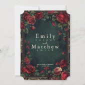 Viktorianische Gotische Hochzeit Einladung (Rückseite)