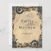 Viktorianische Gotische Hochzeit Einladung (Rückseite)