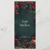 Viktorianische Gotische Hochzeit Menükarte (Rückseite)