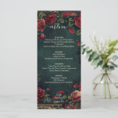 Viktorianische Gotische Hochzeit Menükarte (Stehend Vorderseite)