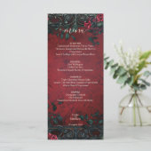 Viktorianische Gotische Hochzeit Menükarte (Stehend Vorderseite)