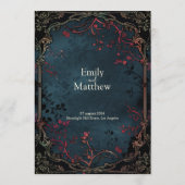 Viktorianische Gotische Hochzeit Menükarte (Rückseite)