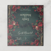 Viktorianische Gotische Hochzeit Platzkarte (Außenseite Aufgefaltet)