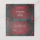 Viktorianische Gotische Hochzeit Platzkarte (Außenseite Aufgefaltet)