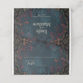 Viktorianische Gotische Hochzeit Platzkarte (Außenseite Aufgefaltet)