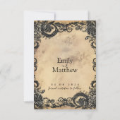 Viktorianische Gotische Hochzeit Save The Date (Rückseite)