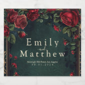 Viktorianische Gotische Hochzeit Schaumweinetikett (Einzelnes Label)