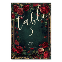 Viktorianische Gotische Hochzeit Tischnummer