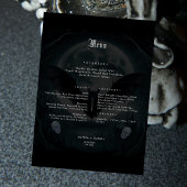 Viktorianische Gotische Hochzeitsnahrung für einfa Menükarte