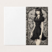 Viktorianische gotische LBD Kleine schwarze Kleide (Außenseite Aufgefaltet)