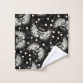 Viktorianische Gotische Romantik Schädelflügel & W Badhandtuch Set (Waschlappen)