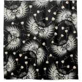 Viktorianische Gotische Romantik Schädelflügel & W Duschvorhang (Vorderseite)