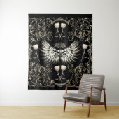 Viktorianische Gotische Romantik Schädelflügel & W Wandteppich (Beispiel)